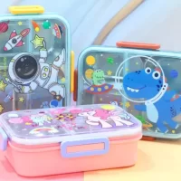 Lunch box with 3 inner grid 710 ml Random