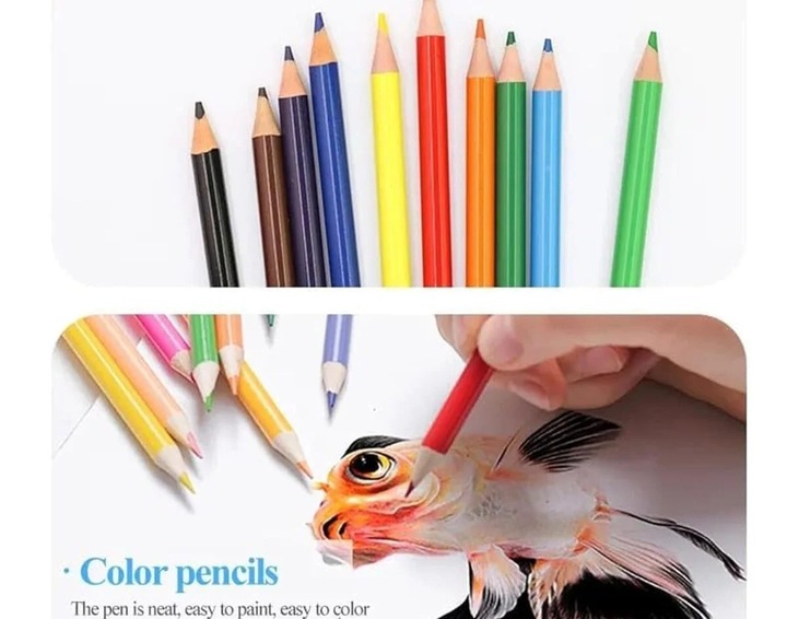 Unicorn Print Children Deluxe Art Drawing Set Art and Craftmini Suitcase, Drawing and Painting Set Best for Boys Girls Children - Image 3