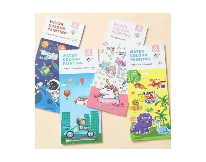 Water Colour Painting Book Space and Dinosaur Themes - Image 3