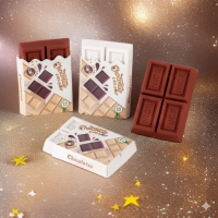 Cute Chocolate Shape Small Erasers Brown and White Colour