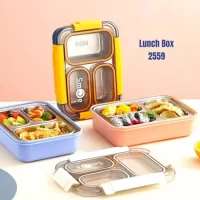 Stainless Steel 3-Compartment 710 ml Lunch Boxes: Durable, Eco-Friendly, and Convenient