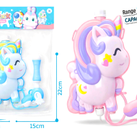 Unicorn Holi Pichkari Backpack Water Gun for Kids – 2000ML High Capacity Long Range Water Sprayer Toy for Holi Festival Fun