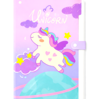 Unicorn File Folder Expanding Organizer – A4 Multi Pocket Document Holder with Snap Button for Kids & School