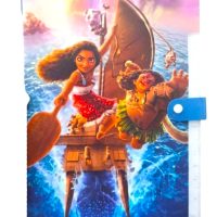 File Folder with Button Closure – Moana Cartoon Printed A4 Document Organizer | Waterproof Plastic School & Office File