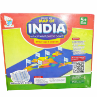 Puzzle Map of India for Kids (5+ Years) – Educational Geography Learning Board with States, Capitals & Flags