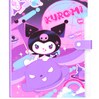 File Folder Kuromi A4 Button Closure Document Organizer – Cute Cartoon Multi Pocket Expanding File for School, Office & Kids