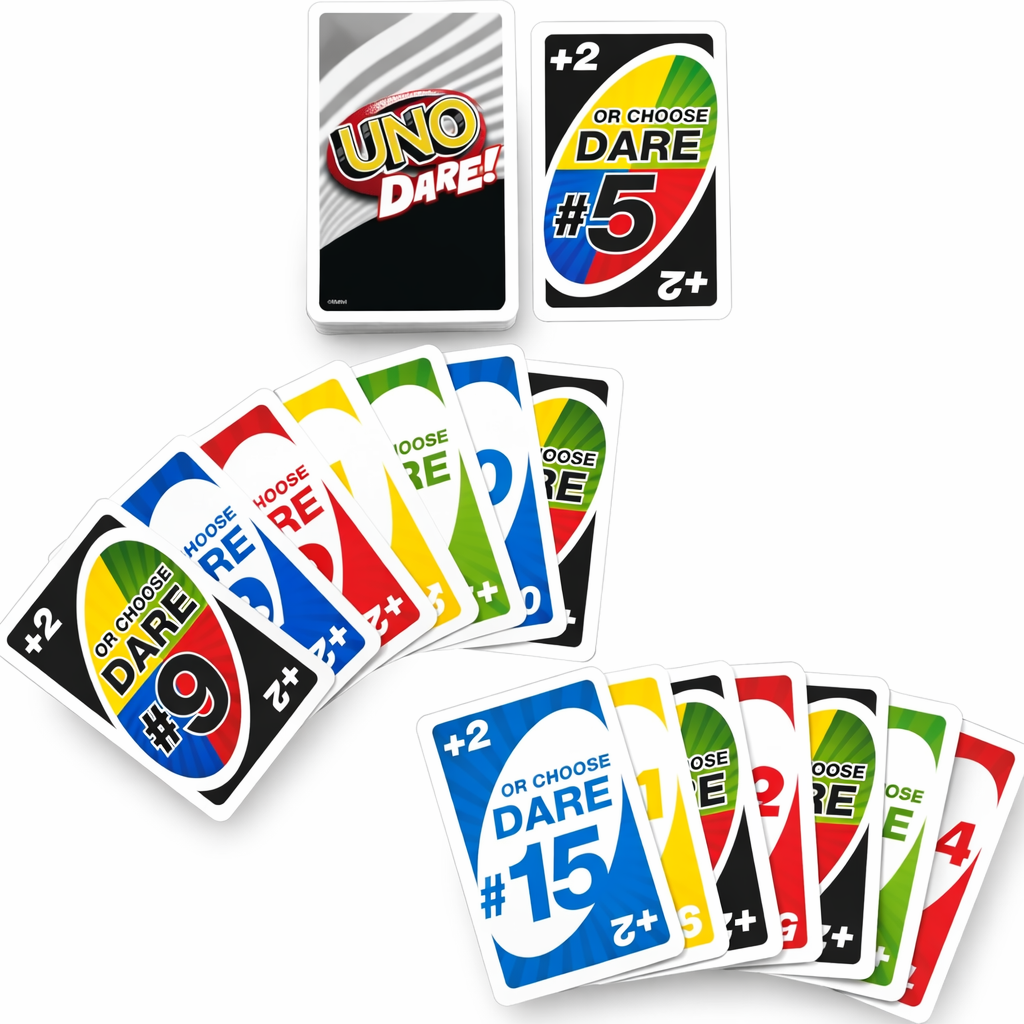 UNO Dare Card Game for Kids & Adults | Fun Party Game with Challenge Cards | Family Game Night | 2–10 Players | Age 7+ - Image 2
