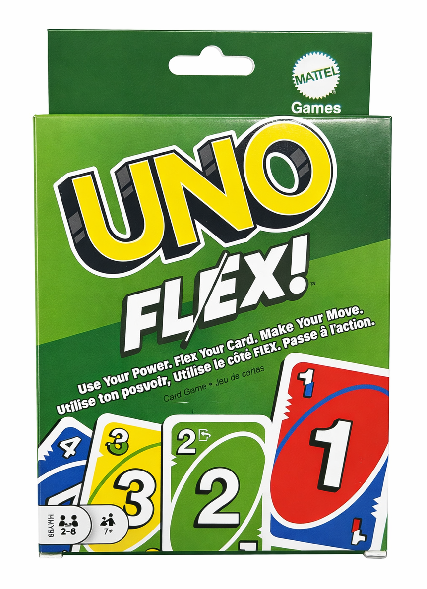 UNO Flex Card Game for Kids & Family | Mattel UNO Flexible Cards Game | 2–8 Players | Ages 7+ | Fun Party & Travel Game