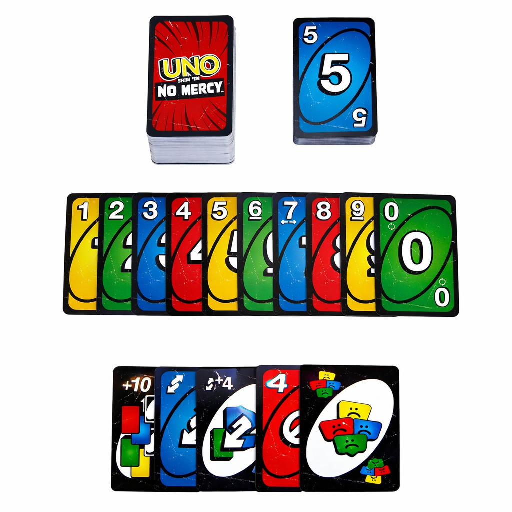 UNO Show 'Em No Mercy Card Game – Advanced UNO Deck with Action Cards, Family Party Game for Kids & Adults (2–6 Players, Age 7+) - Image 2