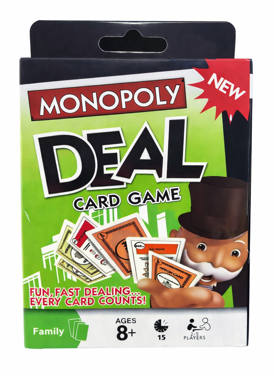 Monopoly Deal Card Game | Fast-Paced Family Card Game for Kids & Adults | 2-5 Players | Ages 8+ | Travel-Friendly Fun Game