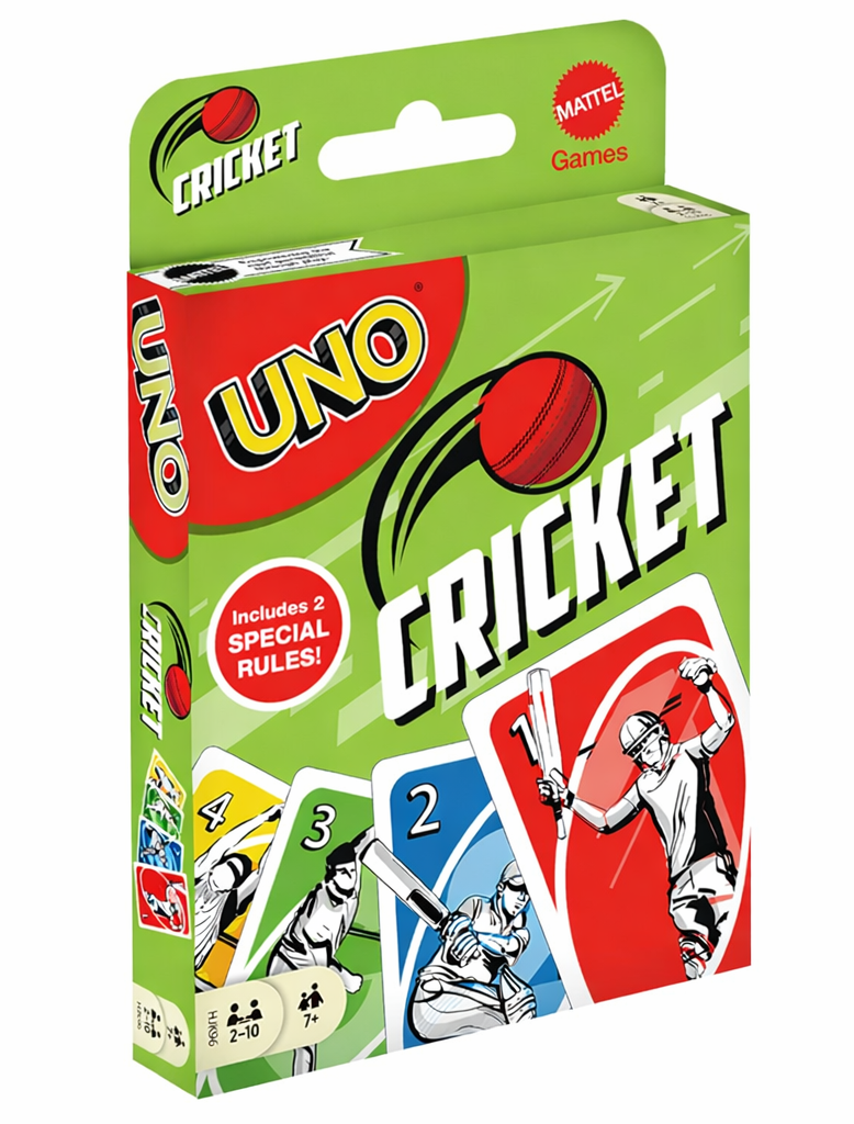 UNO Cricket Card Game for Kids & Family | Special Edition Cricket-Themed UNO Cards | 2–10 Players | Age 7+ | Fun Indoor Game