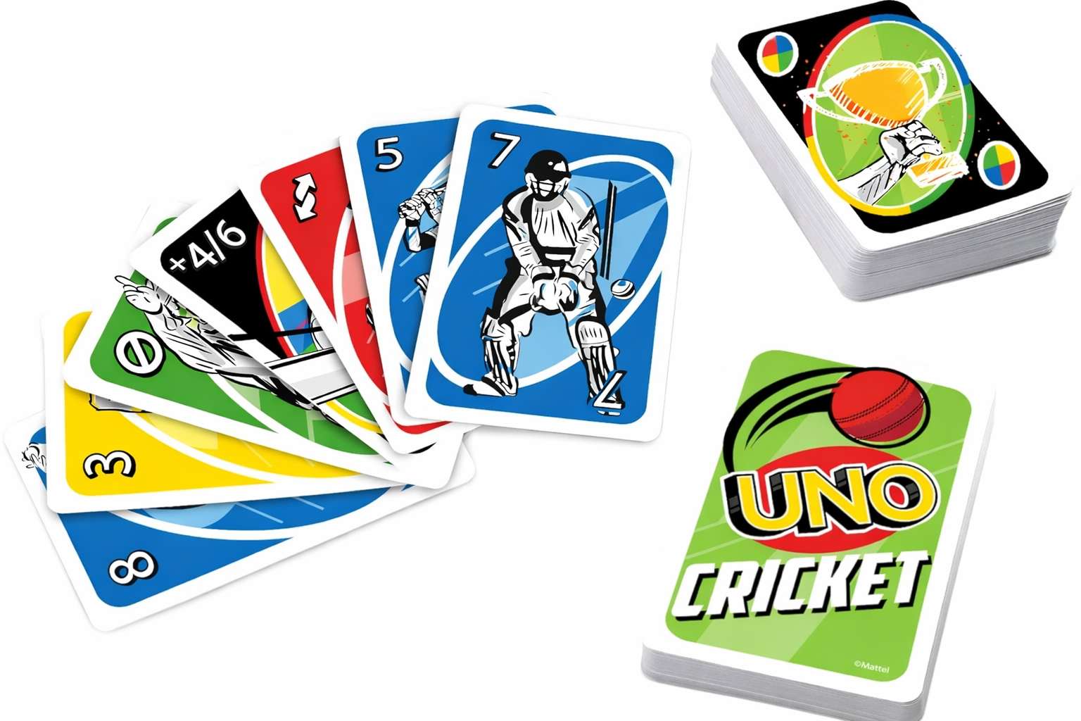 UNO Cricket Card Game for Kids & Family | Special Edition Cricket-Themed UNO Cards | 2–10 Players | Age 7+ | Fun Indoor Game - Image 2