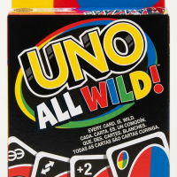 UNO All Wild Card Game Deck | Family Party Game for Kids & Adults | Easy to Play Travel Game | 2-10 Players | Age 7+