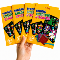 Magic Creative Stickers DIY Glitter Art & Craft Kit for Kids 3+ | Sparkly Sticker Activity Set for Boys & Girls