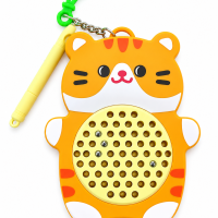 Mini Magnetism Ginger Cat Magnetic Beads Puzzle Toy with Pen for Kids Stress Relief & Learning