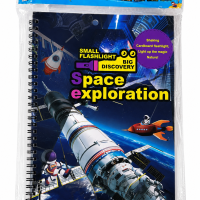 Space Exploration Flashlight Book for Kids – Interactive Science Activity Book with Magic Flashlight Learning Game