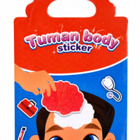 Human Body Reusable Sticker Activity Book for Kids | Educational Anatomy Learning Toy with Removable Stickers