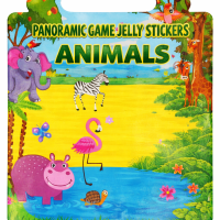 Panoramic Game Jelly Sticker Animals Activity Book for Kids | Reusable Animal Scene Stickers Learning Toy | Educational Sticker Play Set Age 3+