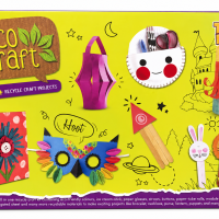 Eco Craft Kit for Kids – 20+ Recycled DIY Art & Craft Projects Learning Activity Set Age 5+